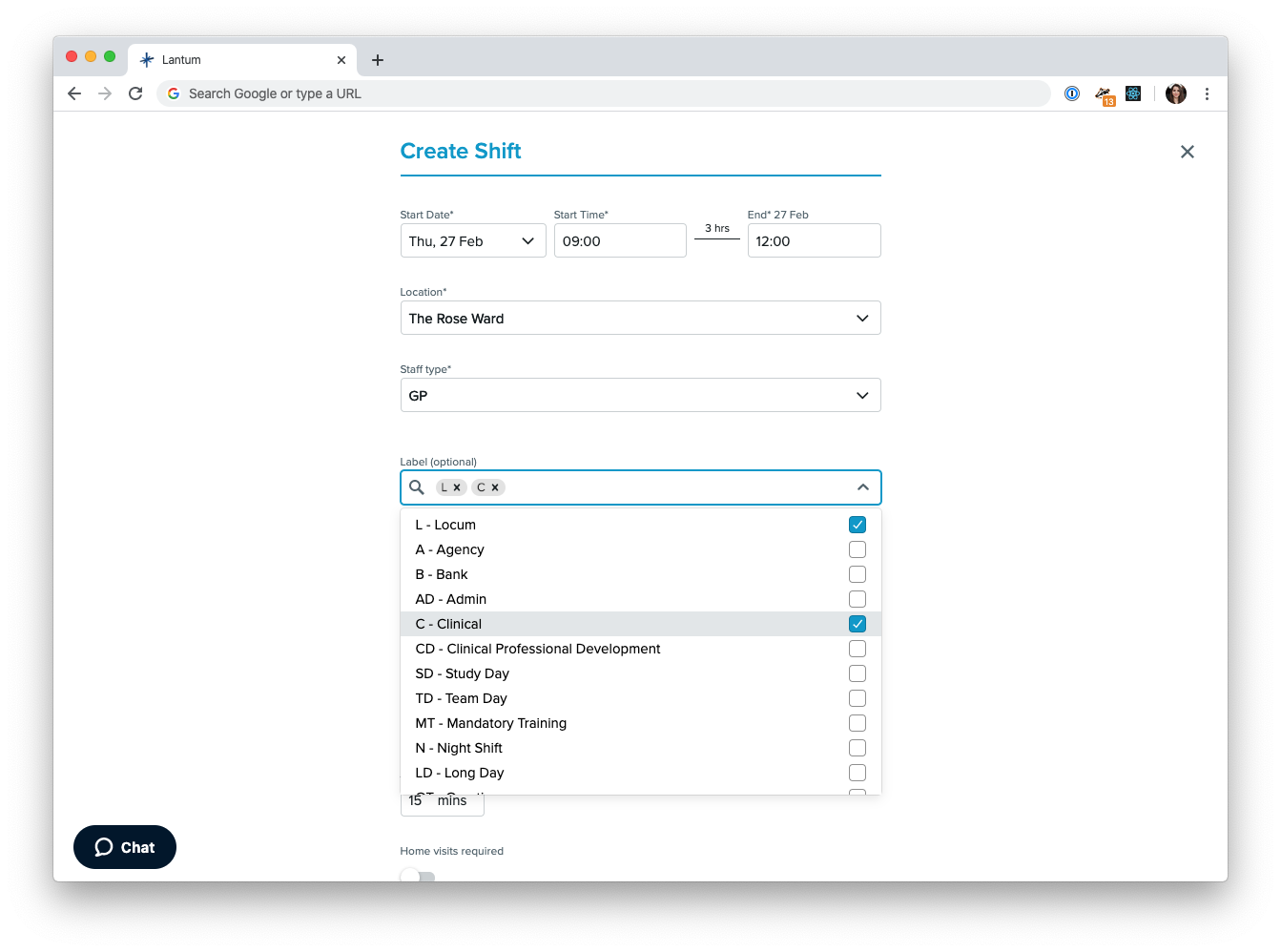 Using labels to manage your rota Lantum